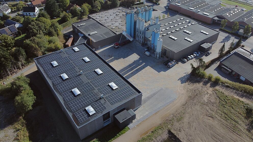 Système photovoltaïque chez ARDEX à Hedensted, Danemark